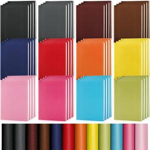 PerKoop 48 Pcs A6 PU Leather Journals Notebook Bulk Lined Journal Soft PU Leather Cover Ruled Writing Notebook for Home Writing School Office Business 128 Pages 5.7 x 3.7 Inch(Vibrant Color)