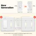 MOES New Generation Smart Toggle Switch, Single Pole & 3 Way Light Switch 2.4G WiFi, ON/Off Style, Neutral Wire Required, Smart Life APP Remote Control, Compatible with Alexa/Google Assistant