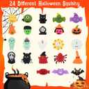 Halloween Party Favors for Kids 24 Pumpkin Shells & 24 Halloween Squishes Bulk Squishy Toys 48PCS Halloween Goodie Bag Fillers Classroom Prizes Gifts Stress Reliever Anxiety Sensory Fidget Toys