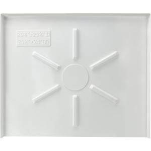 Dishwasher Drain Pan-Protect Floor and Cabinets, Walls, with Front Opening Size 24X20X1/2in, Crafted from Durable Quality Plastic Material. Warp-Resistant & Even Thickness (White)