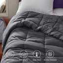 Bedsure Comforter Duvet Insert - Quilted Comforters Twin XL Size, All Season Duvet, GentleSoft Down Alternative Bedding, with 8 Tabs, Gifts for Women/Men, Grey, Twin XL 92 x 68 Inches