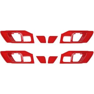 for RAM Inner Door Handle Cover Trim Bowl Fit for Dodge RAM 2018-Present Red Interior Accessories, 4 pcs