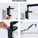 Neewer Low Profile Mic Arm Desk Mount, 360 Swivel Boom Arm with Pneumatic Damping Adjustable, Cable Management, Compatible with Shure MV7 SM7B Blue Yeti Gaming Streaming Podcast Microphone, MS002