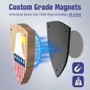 DGWJSU Gun Magnet Mount 35 lbs Rating, Real Wood Gun Magnet, Hidden Magnet Gun Mount for Pistol, Rifle, Shotgun, Using in Wall Gun Rack, Car, Truck, Safe, Desks, Gun Gifts- Shield (1-Pack