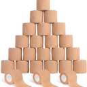 Frontline 24 Pack Self Adhesive Bandage Wrap 2" x 5 Yards Athletic Tape Vet Wrap Tattoo Supplies Wrap Medical Supplies Elastic Cohesive Bandage Wrist Ankle Sports Tape (Beige)