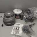 Cuisinart 9-Cup Continuous Feed Food Processor with Fine and Medium Reversible Shredding and Slicing Disc, Universal Blade, Continuous-Feed Attachment, and In-Bowl Storage (Gray)