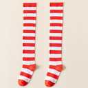 Stripe Knee High Socks for Youth Adult Multi-Color Over-The-Calf Knee High Tube Socks