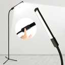 Floor Lamp, Bright Led Lash lamp for Eyelash Extensions, Dimmable Brightness and 3 Colors Lash Light, Adjustable Height for Makeup Light lash Bed(Black)
