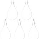 STOBOK 5pcs DIY Plastic Fillable Ball Ornaments Teardrop Hanging Ornaments Ball Transparent Decorative Crafts Balls for Wedding Garden Tree Party Gift Box Decoration