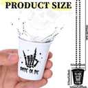 Kigeli 12 Pcs Bride or Die Shot Glasses Bachelorette Party Decorations Beaded Necklace Till Death Do Us Party Plastic Shot Glass Necklaces Gothic Skull Bridal Shower Gifts for Wedding