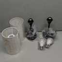 ZJOJO Table Lamp for Bedroom Set of 2, Bedside Small Lamps with 3 Way Dimmable Rocker Switch and AC Outlet, Nightstand Desk Lamp with Flaxen Fabric Shade Black Base for Living Room Home Decor Lights (14.5inch)