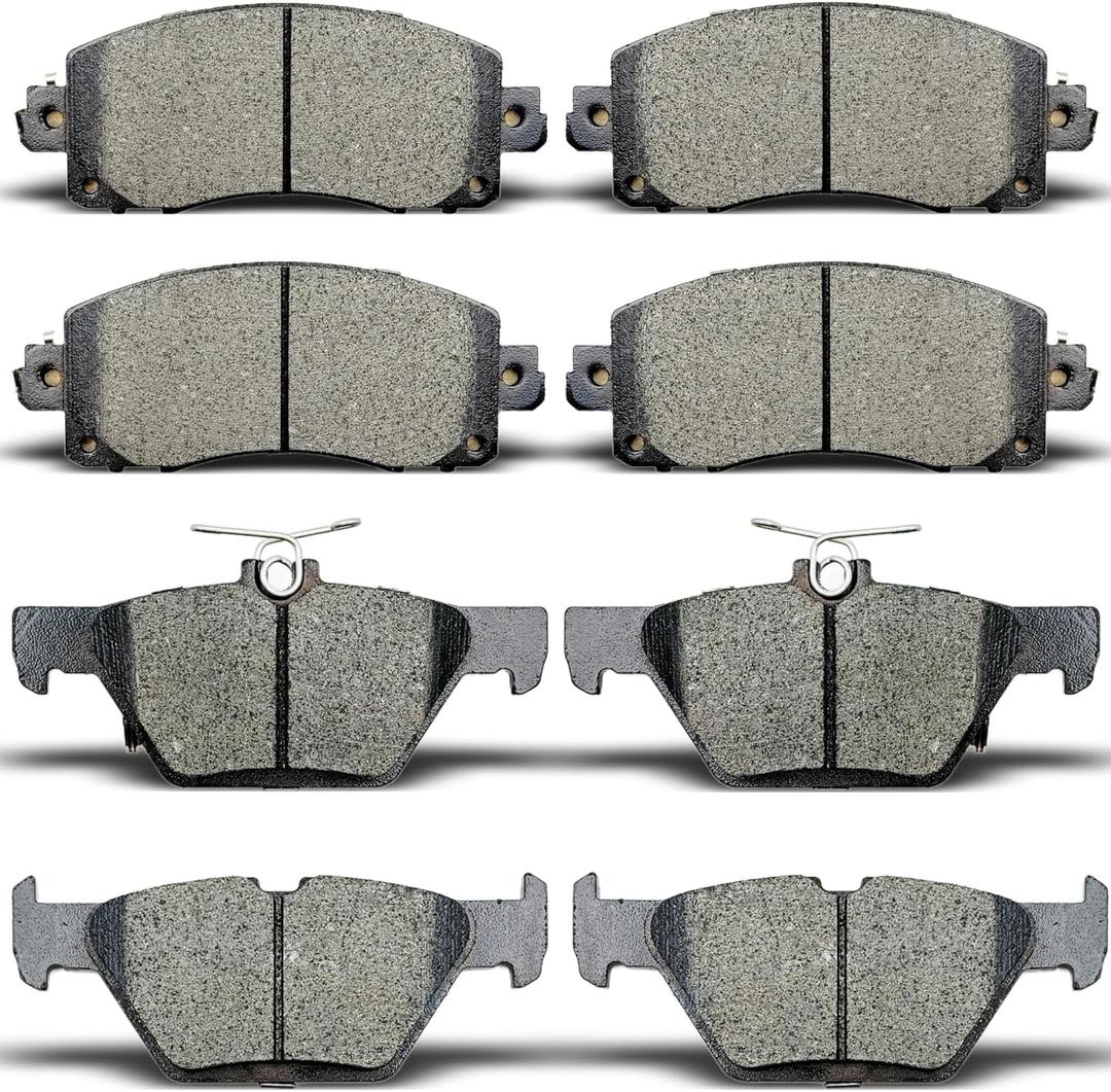 Front & Rear Ceramic Disc Brake Pads For 2019-2022 Subaru Forester, For 2020-2022 Subaru Crosstrek Legacy Outback