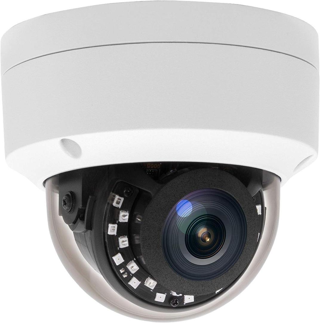 5MP PoE IP Vandal Dome Security Camera Outdoor, IP Network PoE Camera with 2.8mm Lens, 105 Wide Angle, H.265, Built-in Mic, IP66 Waterproof, 80ft IR Night Vision, Human Motion Detection