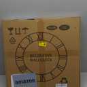 LEIKE Large Wall Clocks,Silent,Non Ticking,Battery Operated Big Retro Round Modern Wood Wall Clock for Living Room, Bedroom,Dinning Room,Farmhouse,Office,Home Decor-20 Inch(Black-Arabic Number)