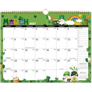Calendar 2026-2027 - Wall Calendar 2026-2027, July 2026 - December 2027, 14.8" x 11.6", 18 Month Wall Calendar with Twin-Wire Binding, Hanging Hook - 12 Different Themes