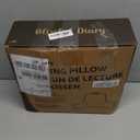 Blissful Diary Reading Pillow for Sitting in Bed, Flannel Back Pillow Bed Sitting Up for Adult & Children, Backrest Cushion for Sit Up in Couch or Floor, Dorm Essentials, Cream White, Size: Standard(18inch)