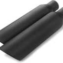 Exhaust Tip 2.5" Inlet to 4" Outlet 2PCS, A-KARCK Black Coated 17" Long Weld on Exhaust Tailpipe Tip Stainless Steel