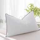 Luxury Three-Layer Goose Feather Down Pillow, Standard Size, 1 Pack, 20 26 in QF33348