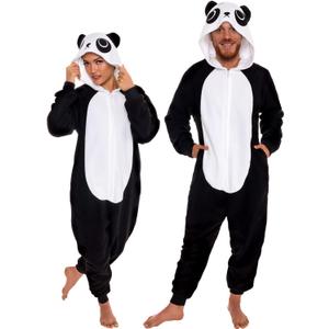 Funziez! Slim Fit Adult Onesie - Animal Halloween Costume - Plush Fruit One Piece Cosplay Suit for Women and Men (Medium)