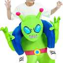 Inflatable Alien Costume Kids Funny Blow Up Riding Alien Halloween Inflatable Costume For Boys Girls Children Party Cosplay