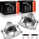 A-Premium Disc Brake Caliper Assembly Without Bracket Compatible with Select Chevy, Cadillac, GMC and Checker Models - C10, C20, R10, R20 Suburban, K5 Blazer, Fleetwood, Brougham, Jimmy - Front