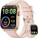 Women's Smartwatch, 1.91-inch HD Curved Screen Fitness Tracking Watch with Wireless Calling/Message Alerts/IP68 Water Resistant fits for Android and iOS Devices (Pink)