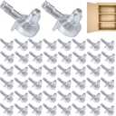 50pcs Shelf Pegs Compatible with IKEA Billy Bookcase (Part 131372), Alloy Shelf Support Pins Cabinet Pegs Replacement Bookshelf Accessories (Silver)