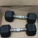 Rubber Encased Hex Dumbbell, Multiple Sizes