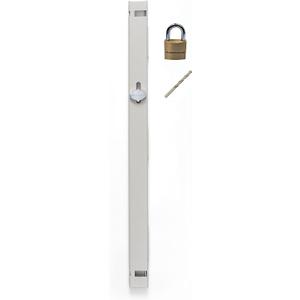 File Cabinet Locking Bar. Fits 3 Drawer File Cabinets. Includes Padlock and Cobalt Drill Bit. (Beige)