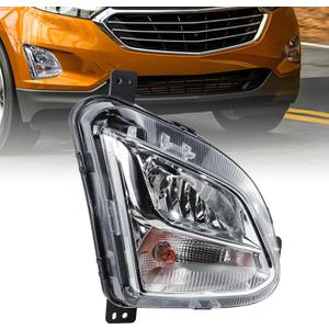 Road Hawk Front Fog Light Compatible with 2018 2019 2020 2021 Chevy Equinox Fog Lamp Halogen with Bulbs Right Passenger Side Replace GM2592323 84226249