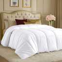 Utopia Bedding Comforters King Size, All Season Duvet Insert, Down Alternative Box Stitched Bed Comforter with Corner Tabs, Machine Washable (White)
