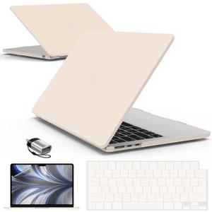 IBENZER Compatible with MacBook Air 13 inch Case M5 2026 M4 2025 M3 M2 2024-2022 A3449 A3240 A3113 A2681,HardShellCase&KeyboardCover ScreenFilm Type-C for Mac air 13.6", Nude, KK-NU+2TC