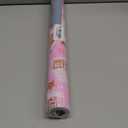 WRAPAHOLIC Reversible Christmas Wrapping Paper - Mini Roll - 17 Inch x 33 Feet - Pink & Red Classic Christmas Decor and Stripes Wrapping Paper for Xmas Holiday, Party Celebration