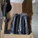 Amazon Basics Sturdy Foldable Plastic Chair, Portable, 350-Pound Capacity, Black, 6-Pack