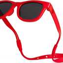 Polarized Baby Sunglasses With Strap - Unbreakable Flexible Infant Sunglasses For Toddlers Newborns 0-24 Months (Red)