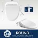 Bio Bidet USPA PRO Modern Bidet Seat, Warm Water, Heated Seat & Dryer, Remote Control, Round