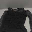 Goth Crop Top for Teen Girls Aesthetic Emo Shirts Casual Tops for Women Long Sleeve Punk Large