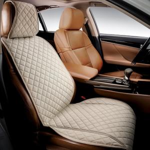 IVICY Suede Car Seat Cover for Cars  Soft & Non-Slip - Front Car Seat Protector Covers for Most Automotive, Vans, SUVs, Trucks - 1 Unit - Beige