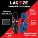Laceeze Band Max Size USA 8+ keeps laces tied during sport soccer, rugby, field hockey