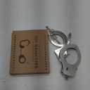 Toy Metal Handcuffs with Keys, Costume Prop Accessory Party Favors Fake Pretend Play Props Party Supplies (Silver)
