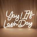 Neon Sign for Wall Decor, Warm White LED Light, Lash Day, Salon Decoration, USB Powered