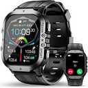 OUKITEL BT20 Military Smart Watches for Men(Answer/Make Calls), 1.96'' Fitness Smart Watches for Android/iPhone, Waterproof Smart Watch with Blood Pressure/Heart Rate/100+ Sport Modes, Watches for Men