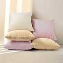 24x24 Inch Cream Corduroy Throw Pillow Covers 2 Packs Decorative Pillowcase