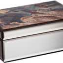 Jewelry Organizers and Storage - Box with Removable Tray, Organizer for Women, Storage for Earrings, Bracelets, Rings (OceanGlow)