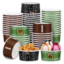 Kochorie 60 Pack Large Football Party Paper Bowls 12oz Football Snack Bowl Paper Ice Cream Cups Disposable Soup Chili Bowl for BBQ Picnic Sport Events Gameday Birthday Tailgate Party Supplies