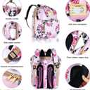 GurZinn Diaper Bag Backpack with Changing Station, Foldable for Bady Toddler, 3 in 1 Large Capacity Newborn Essentials Organizer with Stroller Hook for Girls and Boys（Pink）