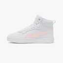 PUMA Kids Girls Caven 2.0 Mid Sparkle Jr Lace Up Sneakers Shoes (23.5cm, White)