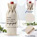2 x FBCCZEY Engagement Gifts for Couples Her Engagement Party Decorations Gift for Couple Wine Bag Scented Candles Set Pairs Well with Getting Engaged Gifts Wine Bottle Bag Smell Like You're Engaged