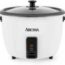 Aroma Housewares 32-Cup (Cooked) (16-Cup UNCOOKED) Pot Style Rice Cooker (ARC-7216NG) , White