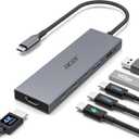 Acer 6-in-1 USB C Hub 10Gbps, USB C to HDMI Adapter 4K@60Hz, 2USB-C 3.2, 1USB A 3.2, 1USB 2.0 Data Transfer, 100W PD Port, Type C Multiport Splitter for Laptop, MacBook Neo/Air/Pro, iPad Pro